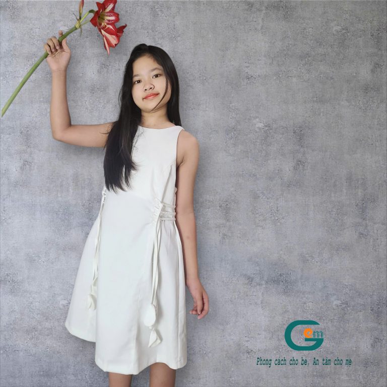 váy A hoa rum buộc dây