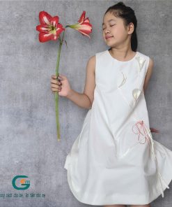 Váy chữ A thiết kế hoa Rum